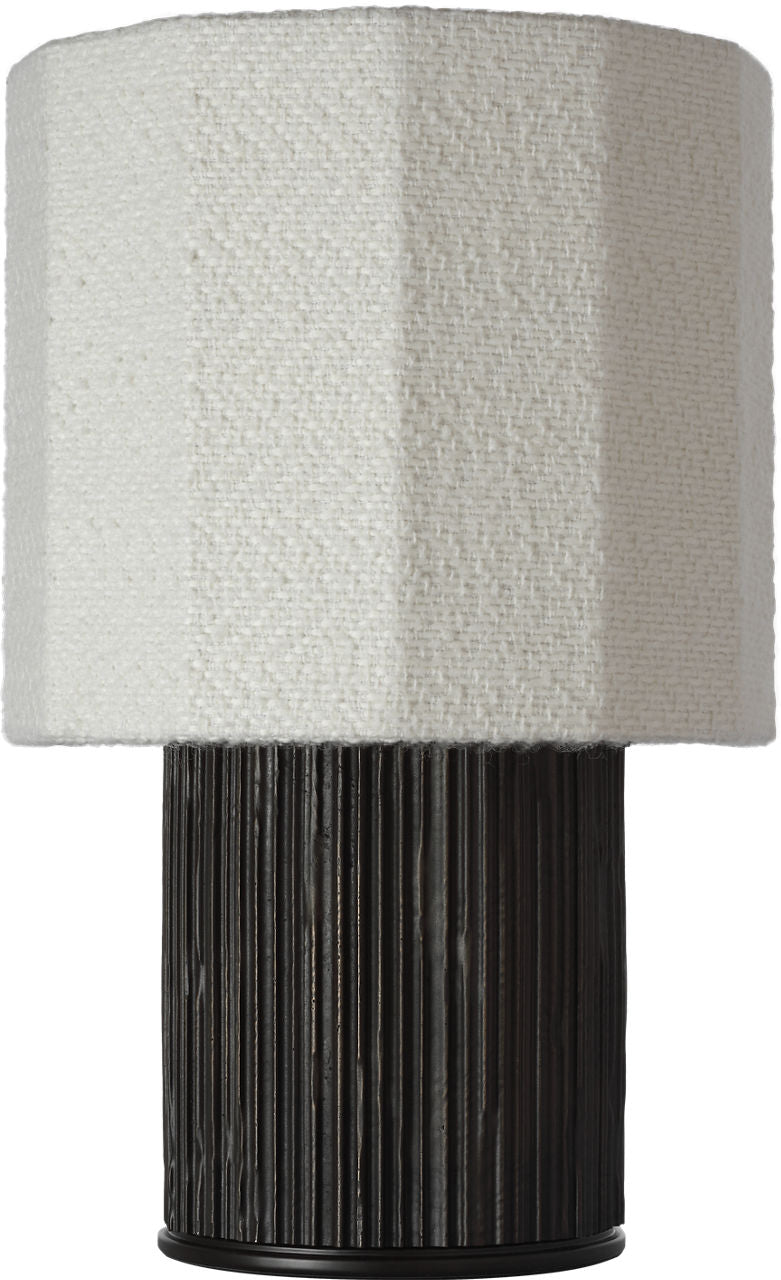 Fumar 18" Table Lamp | Ridged Carbon | BouclÃ© Shade