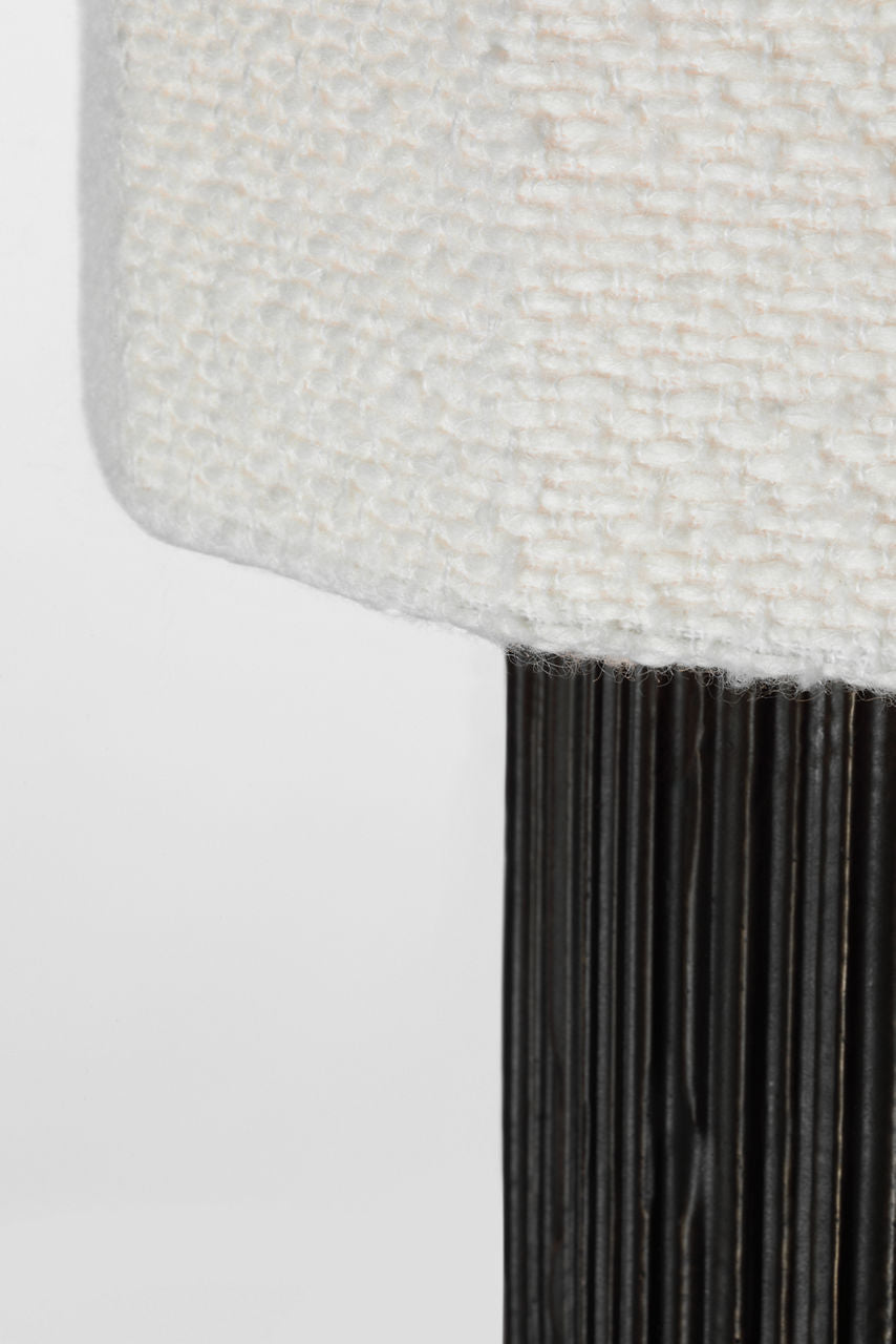Fumar 18" Table Lamp | Ridged Carbon | BouclÃ© Shade