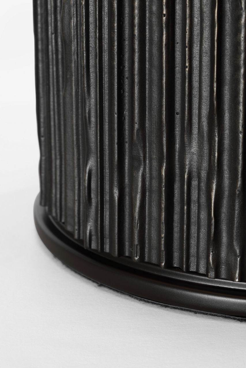 Fumar 18" Table Lamp | Ridged Carbon | BouclÃ© Shade