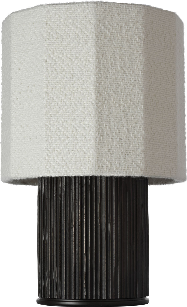 Fumar 18" Table Lamp | Ridged Carbon | BouclÃ© Shade