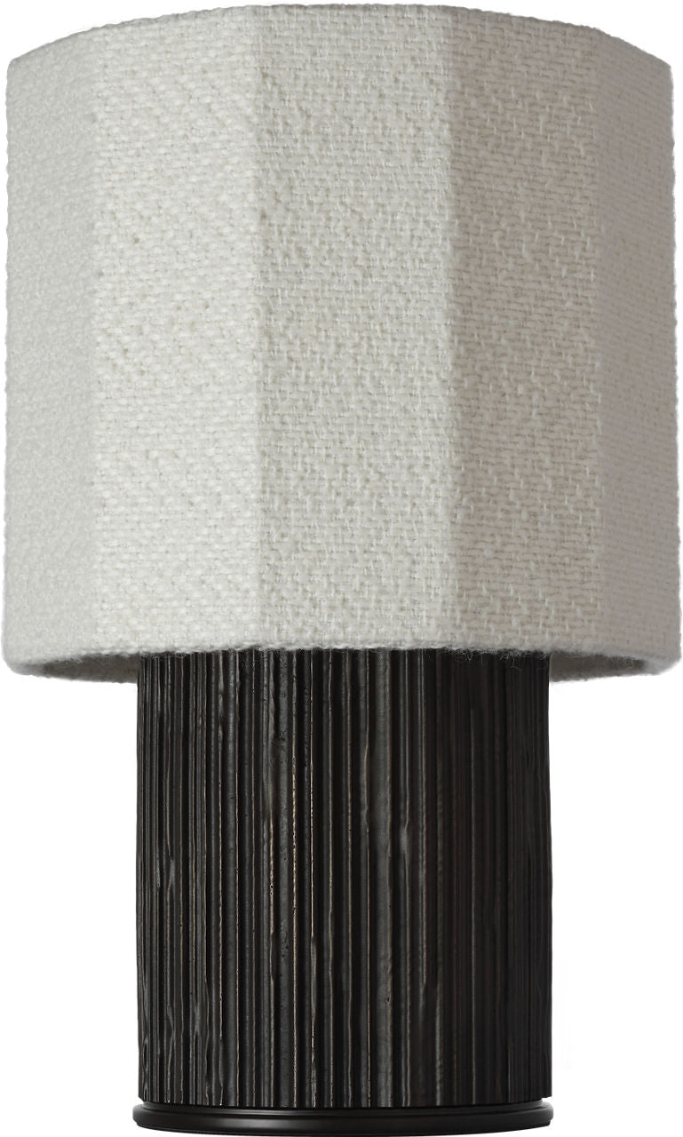 Fumar 18" Table Lamp | Ridged Carbon | BouclÃ© Shade