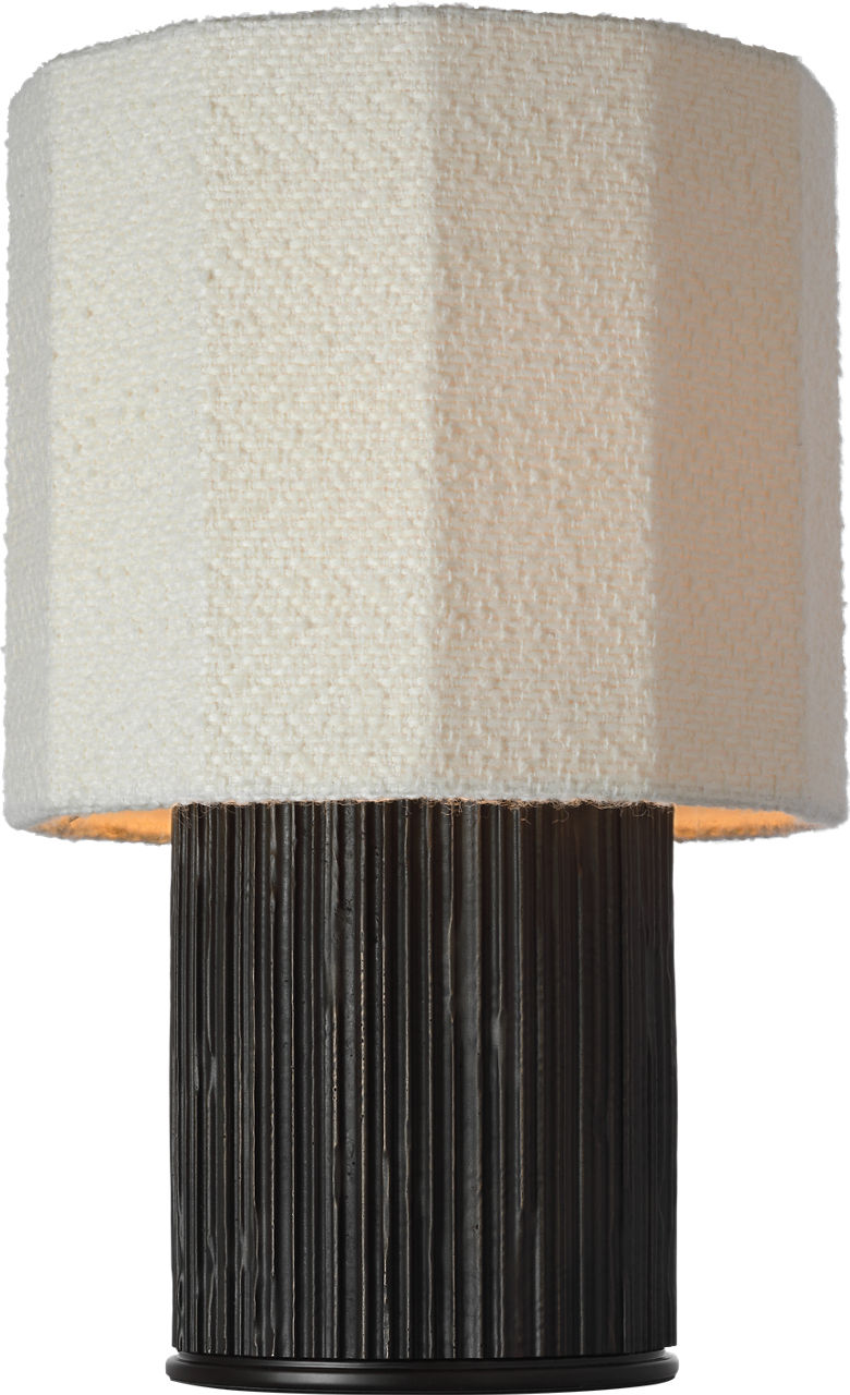Fumar 18" Table Lamp | Ridged Carbon | BouclÃ© Shade