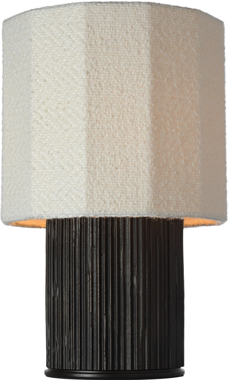 Fumar 18" Table Lamp | Ridged Carbon | BouclÃ© Shade