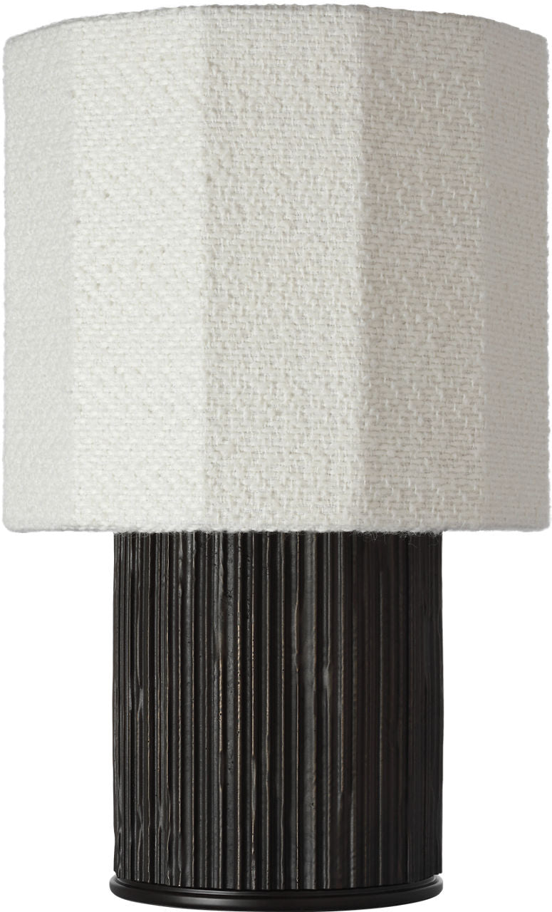 Fumar 18" Table Lamp | Ridged Carbon | BouclÃ© Shade