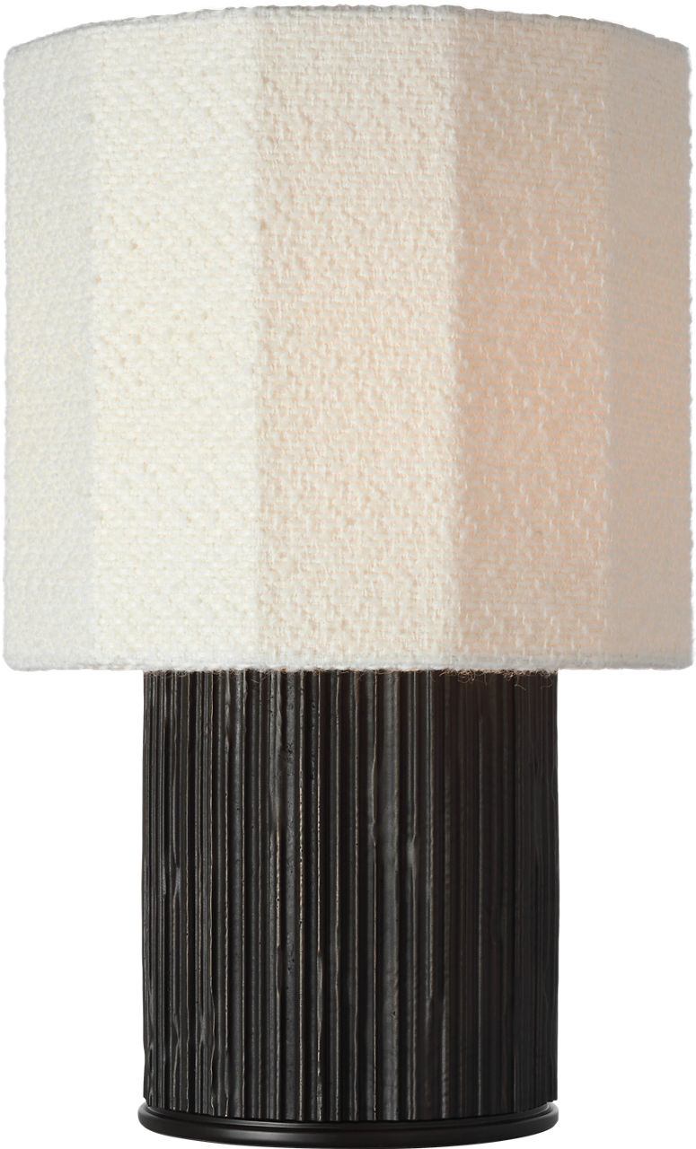Fumar 18" Table Lamp | Ridged Carbon | BouclÃ© Shade