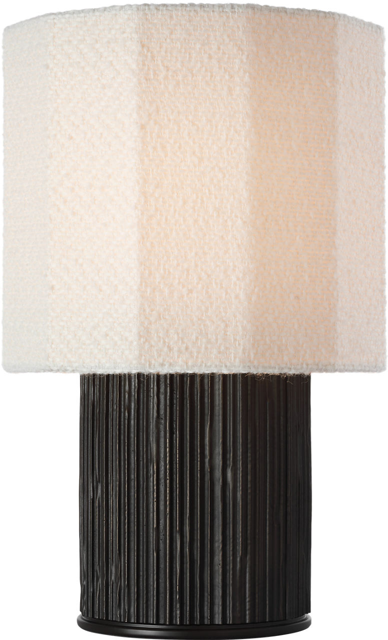 Fumar 18" Table Lamp | Ridged Carbon | BouclÃ© Shade
