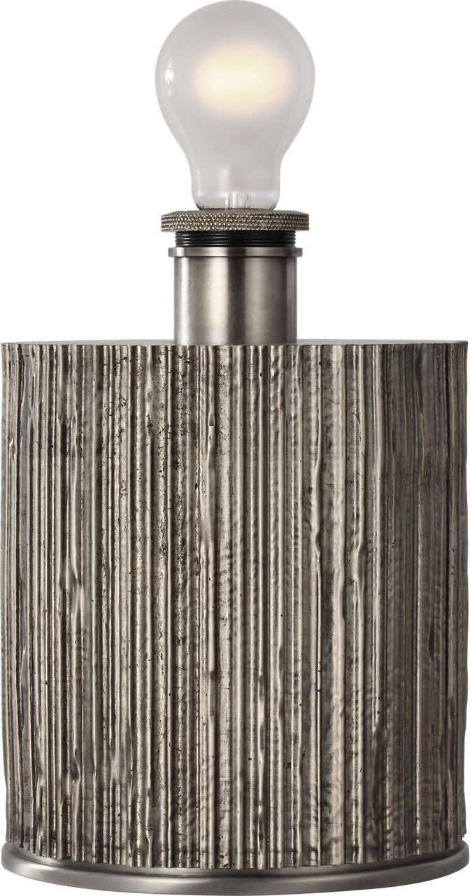 Fumar 18" Table Lamp | Ridged Graphite | BouclÃ© Shade