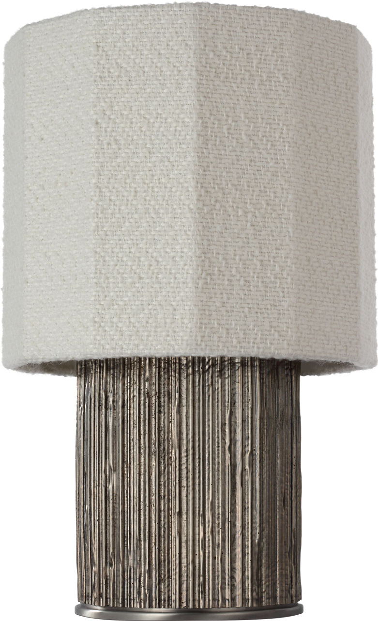 Fumar 18" Table Lamp | Ridged Graphite | BouclÃ© Shade