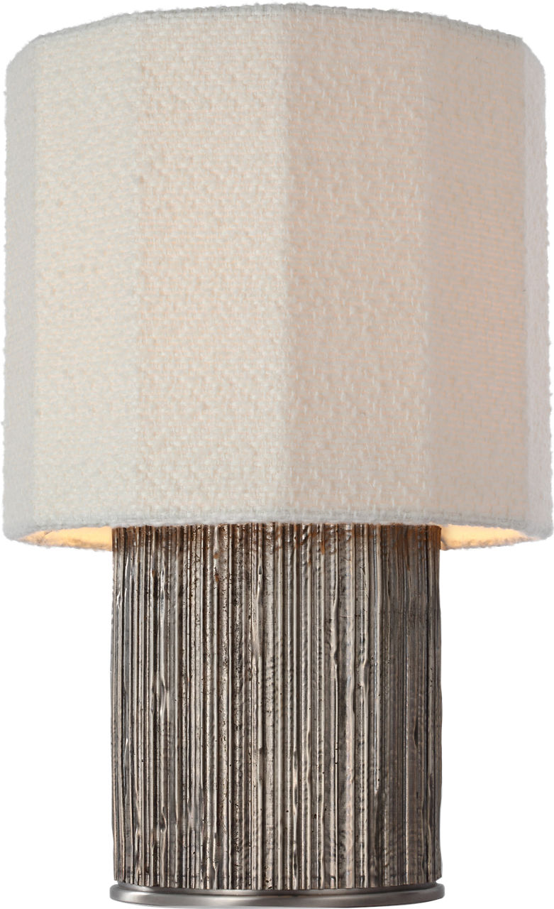 Fumar 18" Table Lamp | Ridged Graphite | BouclÃ© Shade