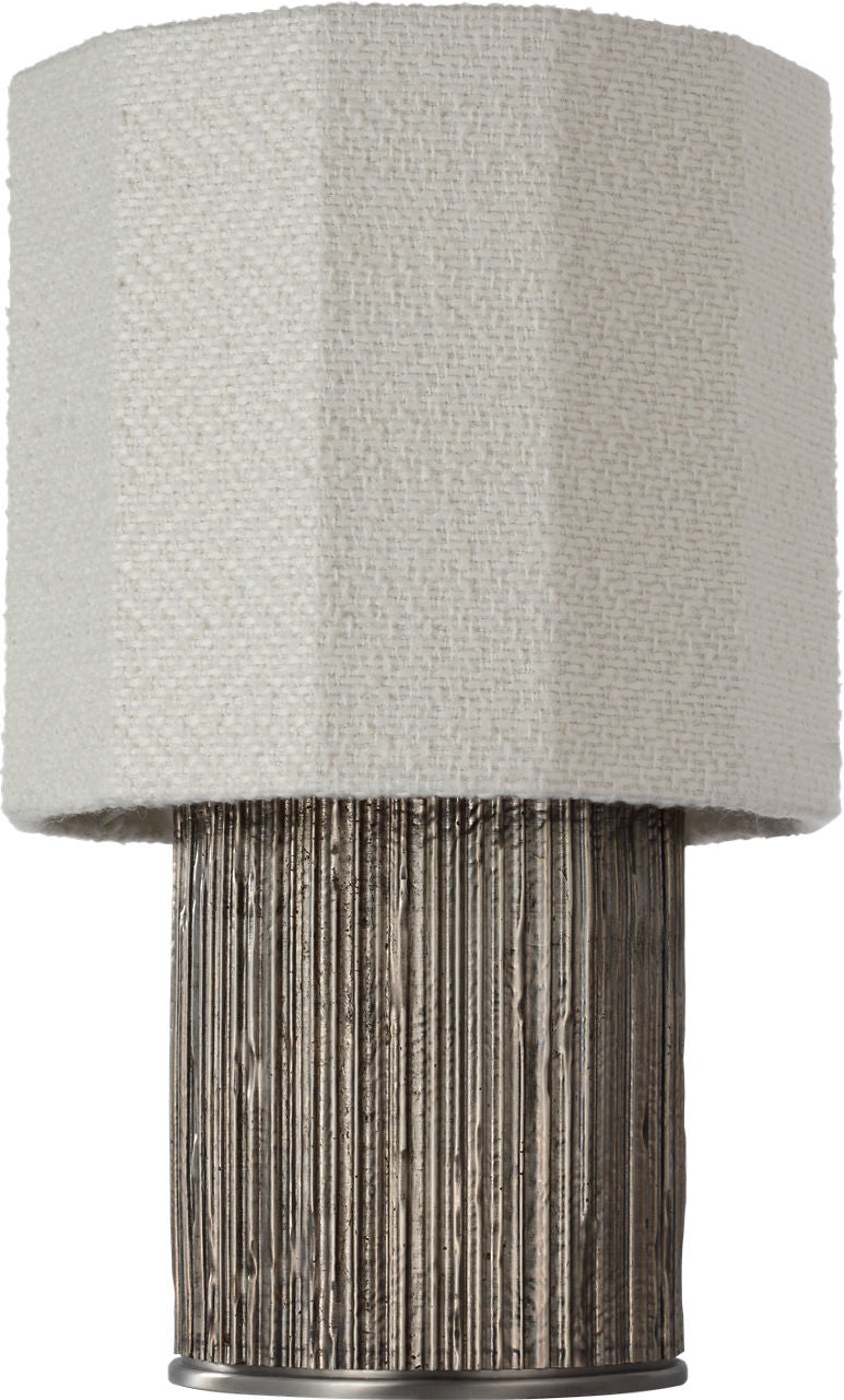 Fumar 18" Table Lamp | Ridged Graphite | BouclÃ© Shade