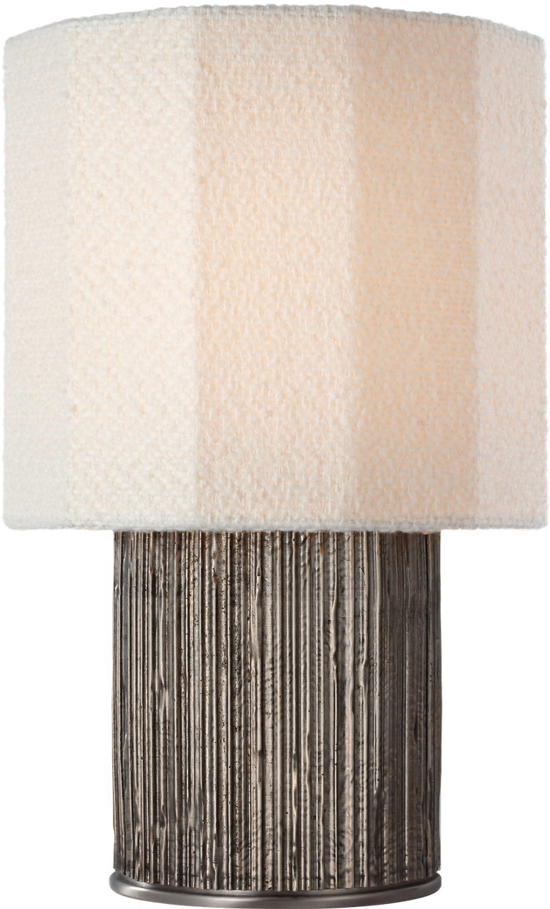 Fumar 18" Table Lamp | Ridged Graphite | BouclÃ© Shade