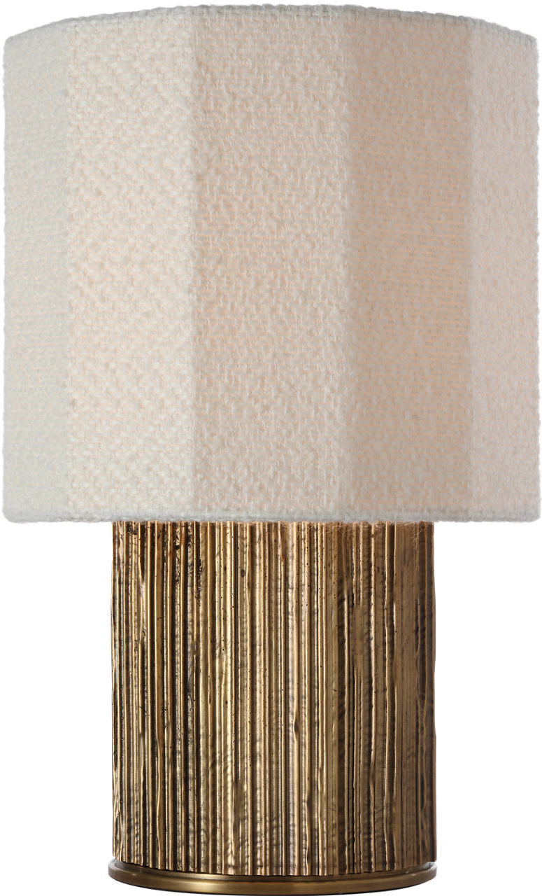 Fumar 18" Table Lamp | Ridged Tombac | BouclÃ© Shade