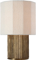 Fumar 18" Table Lamp | Ridged Tombac | BouclÃ© Shade