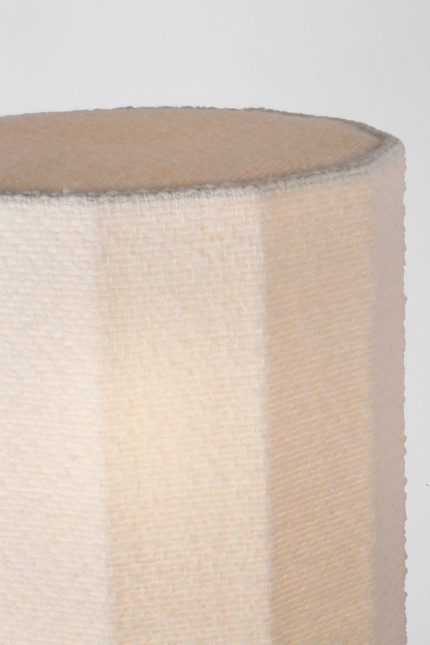 Fumar 24" Table Lamp | Ridged Carbon | BouclÃ© Shade