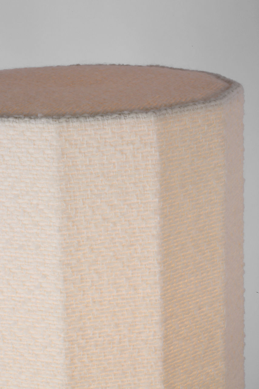 Fumar 24" Table Lamp | Ridged Carbon | BouclÃ© Shade