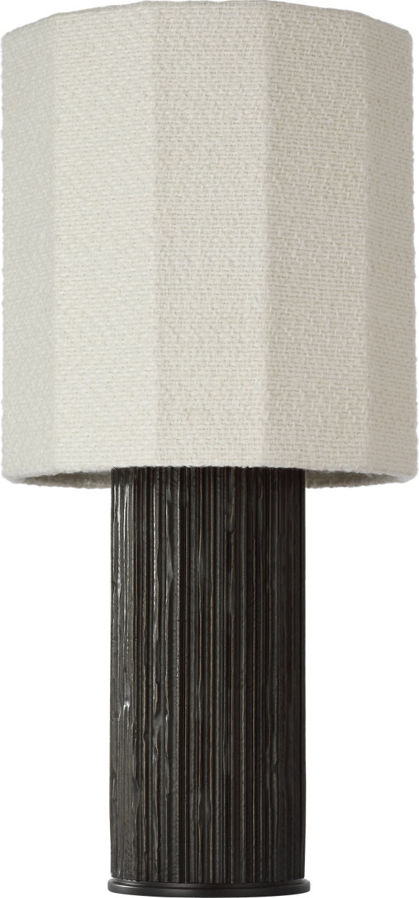 Fumar 24" Table Lamp | Ridged Carbon | BouclÃ© Shade