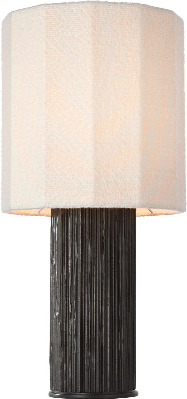 Fumar 24" Table Lamp | Ridged Carbon | BouclÃ© Shade