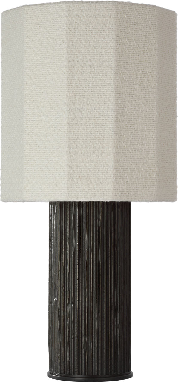 Fumar 24" Table Lamp | Ridged Carbon | BouclÃ© Shade