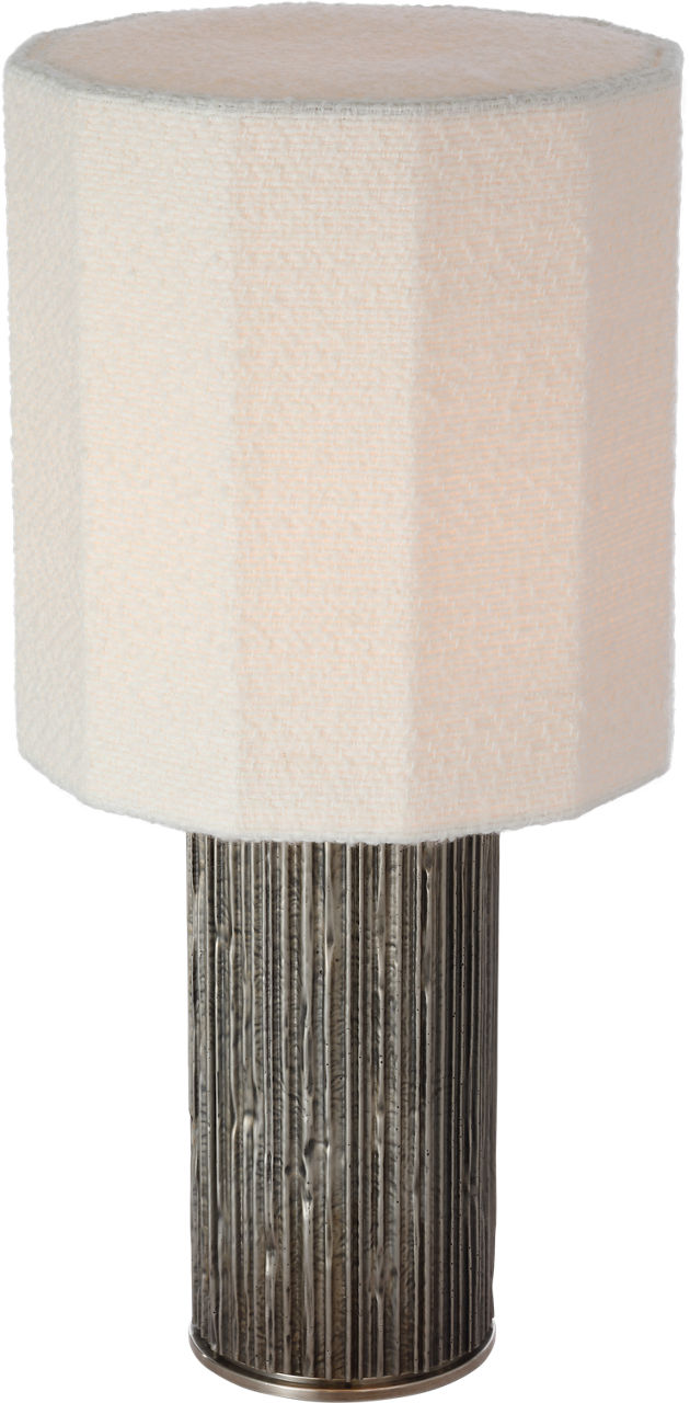 Fumar 24" Table Lamp | Ridged Graphite | BouclÃ© Shade