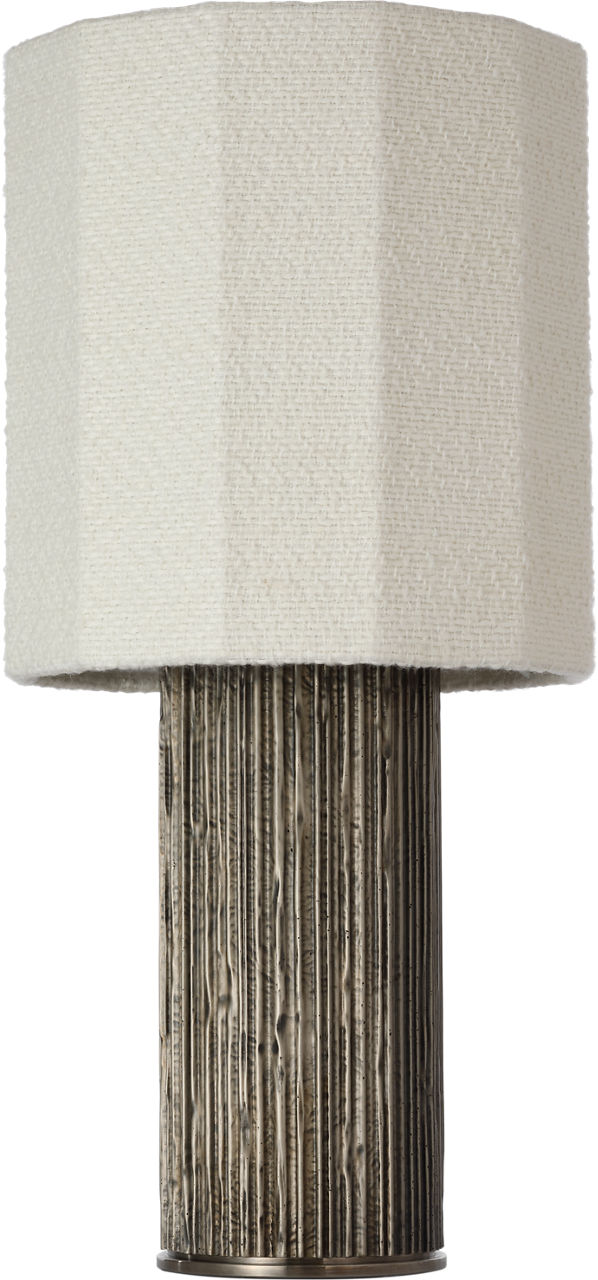 Fumar 24" Table Lamp | Ridged Graphite | BouclÃ© Shade