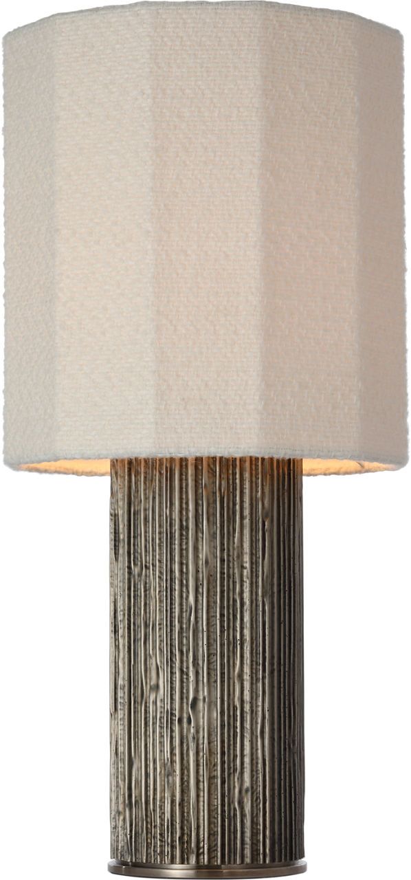 Fumar 24" Table Lamp | Ridged Graphite | BouclÃ© Shade