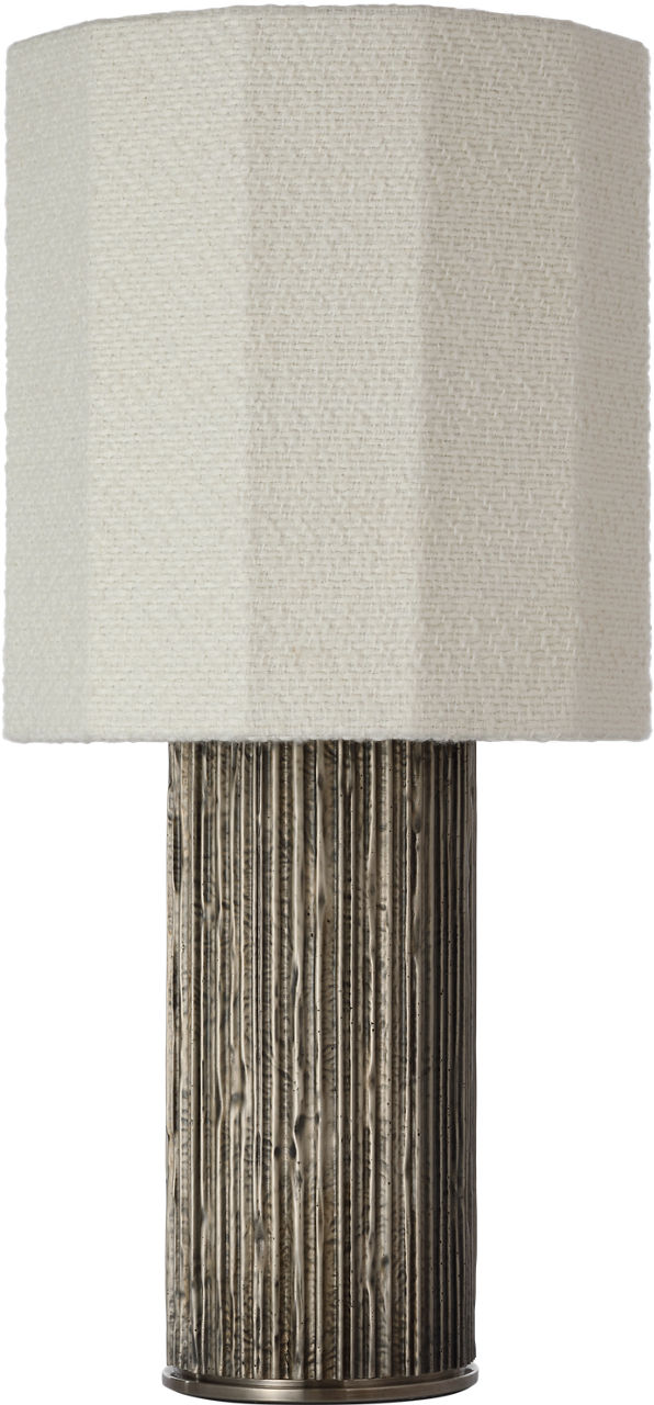 Fumar 24" Table Lamp | Ridged Graphite | BouclÃ© Shade