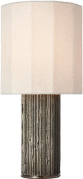 Fumar 24" Table Lamp | Ridged Graphite | BouclÃ© Shade