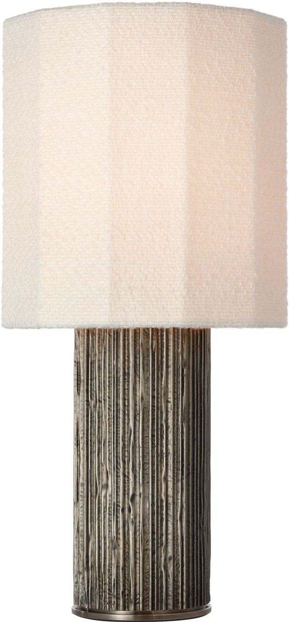 Fumar 24" Table Lamp | Ridged Graphite | BouclÃ© Shade