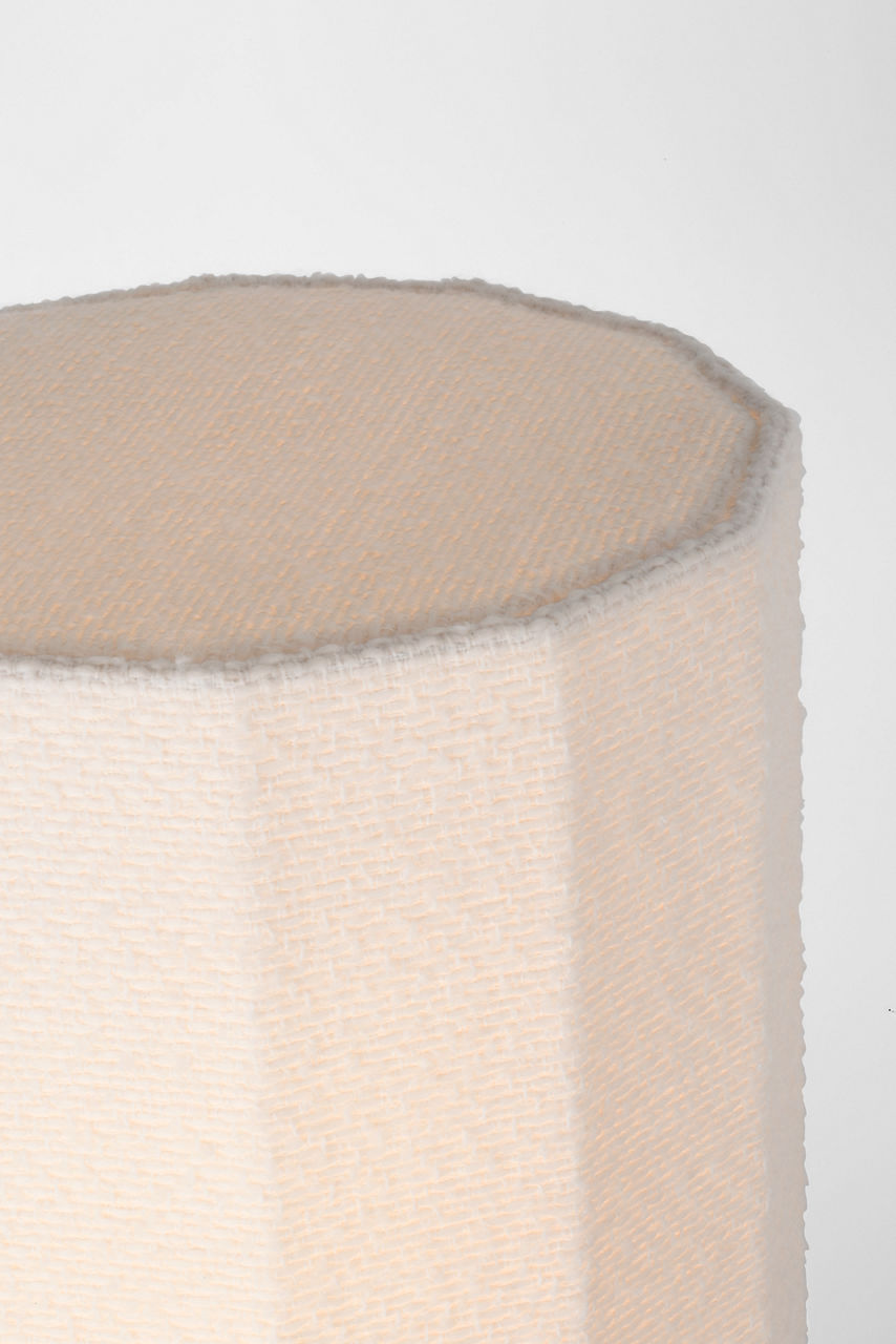 Fumar 24" Table Lamp | Ridged Tombac | BouclÃ© Shade