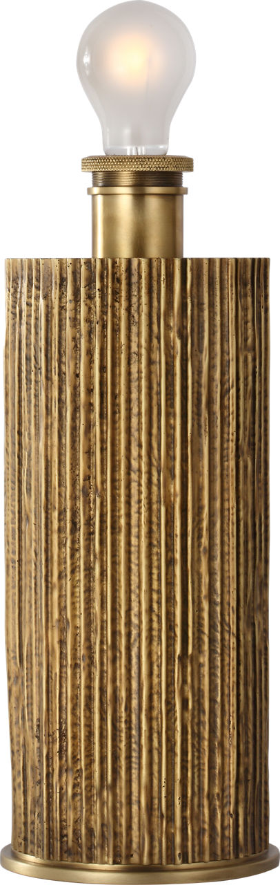 Fumar 24" Table Lamp | Ridged Tombac | BouclÃ© Shade