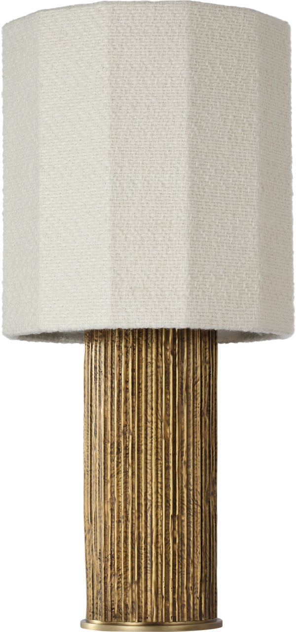 Fumar 24" Table Lamp | Ridged Tombac | BouclÃ© Shade