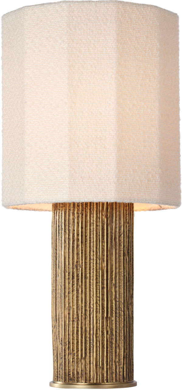 Fumar 24" Table Lamp | Ridged Tombac | BouclÃ© Shade
