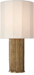 Fumar 24" Table Lamp | Ridged Tombac | BouclÃ© Shade