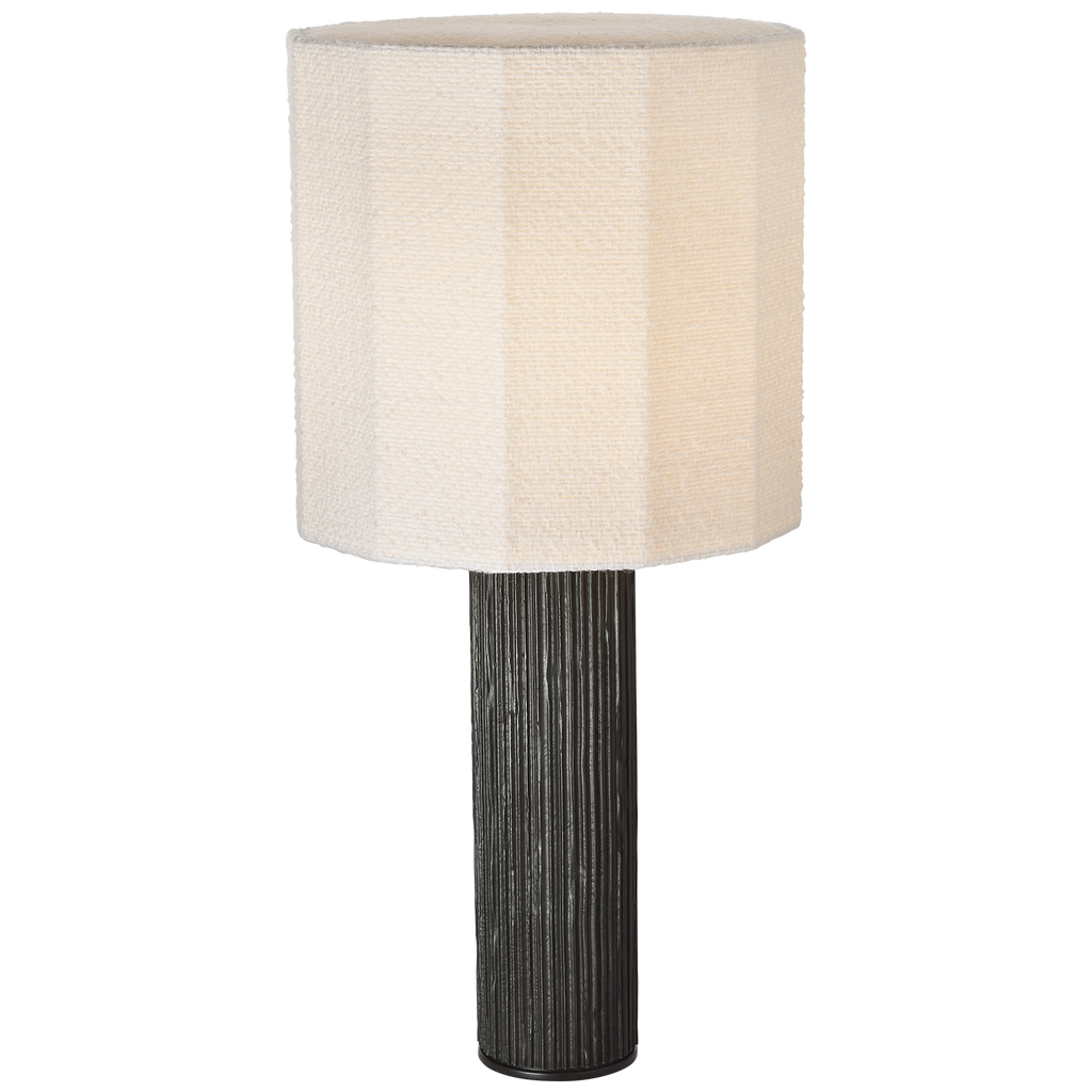 Fumar 29" Table Lamp | Ridged Carbon | BouclÃ© Shade