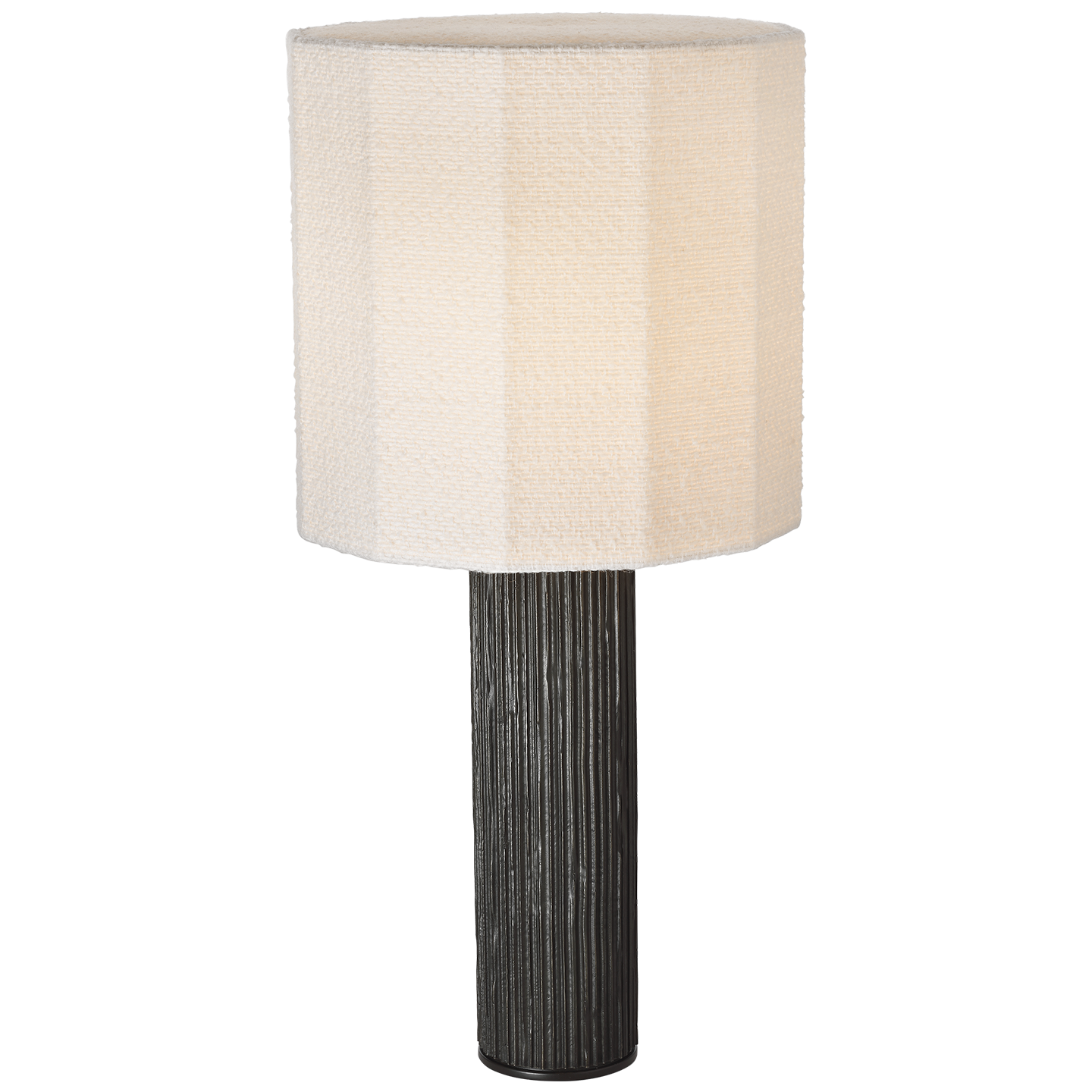 Fumar 29" Table Lamp | Ridged Carbon | BouclÃ© Shade
