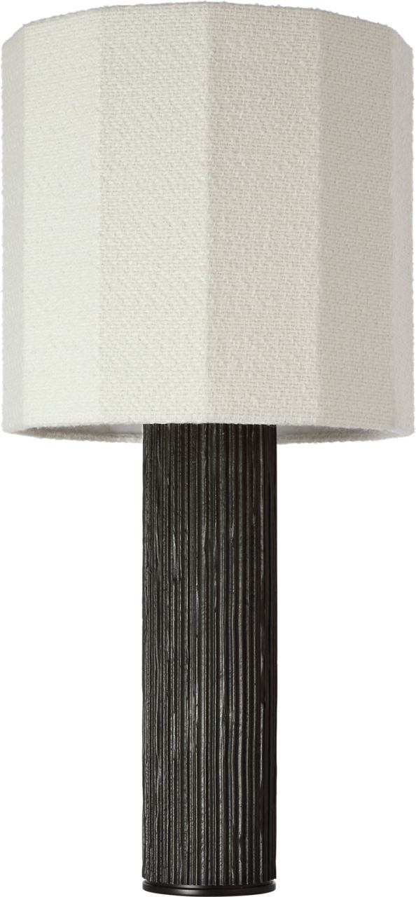 Fumar 29" Table Lamp | Ridged Carbon | BouclÃ© Shade
