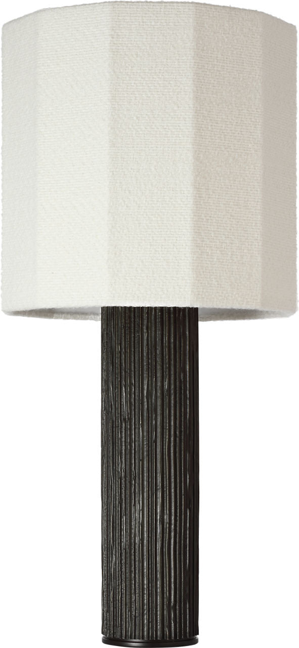 Fumar 29" Table Lamp | Ridged Carbon | BouclÃ© Shade