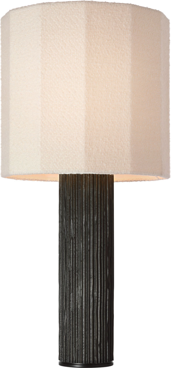 Fumar 29" Table Lamp | Ridged Carbon | BouclÃ© Shade