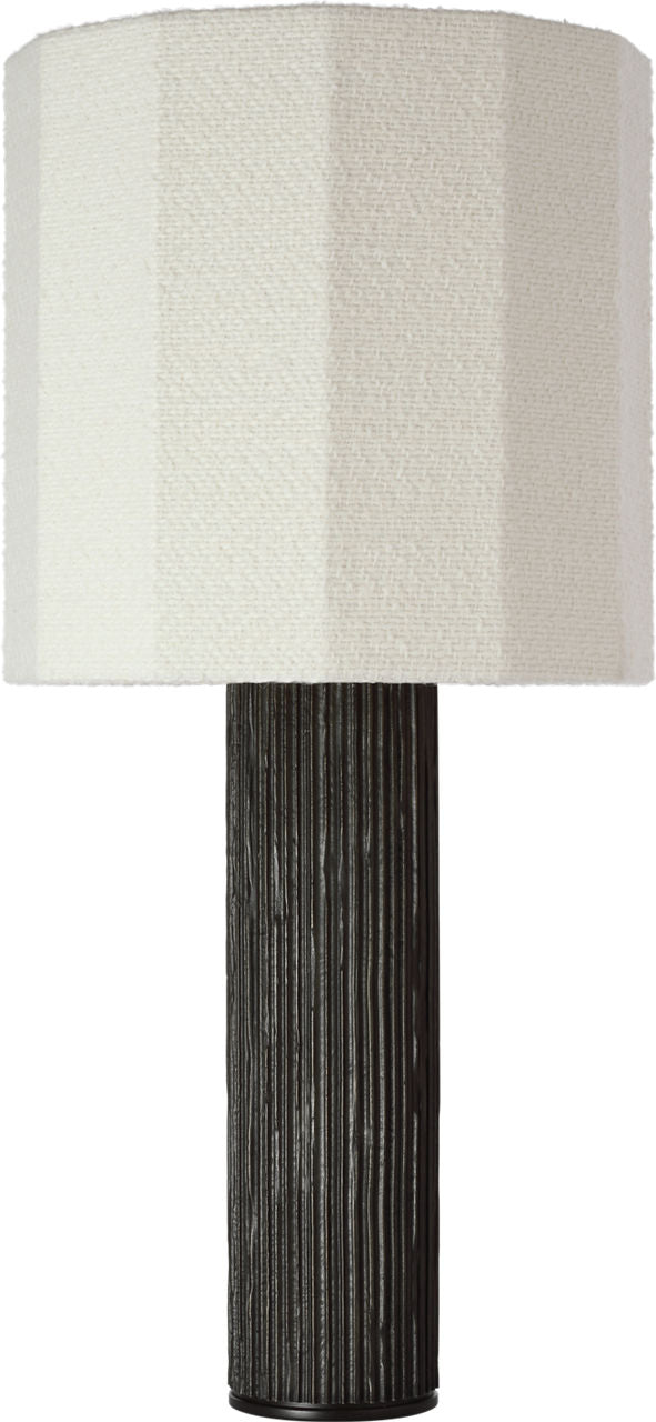 Fumar 29" Table Lamp | Ridged Carbon | BouclÃ© Shade