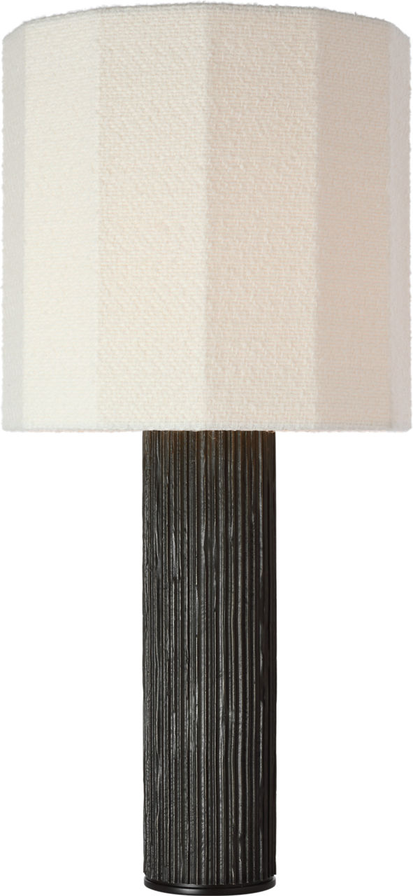 Fumar 29" Table Lamp | Ridged Carbon | BouclÃ© Shade