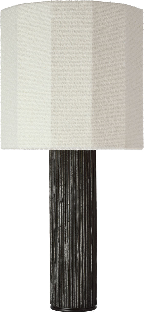 Fumar 29" Table Lamp | Ridged Carbon | BouclÃ© Shade
