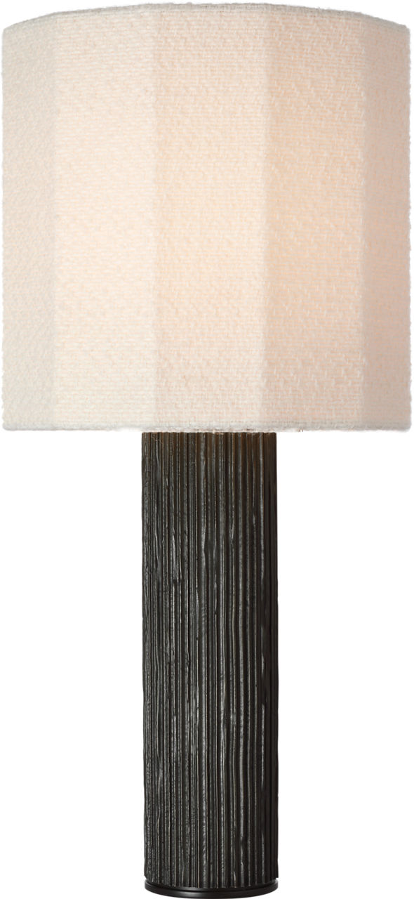 Fumar 29" Table Lamp | Ridged Carbon | BouclÃ© Shade