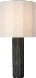 Fumar 29" Table Lamp | Ridged Carbon | BouclÃ© Shade