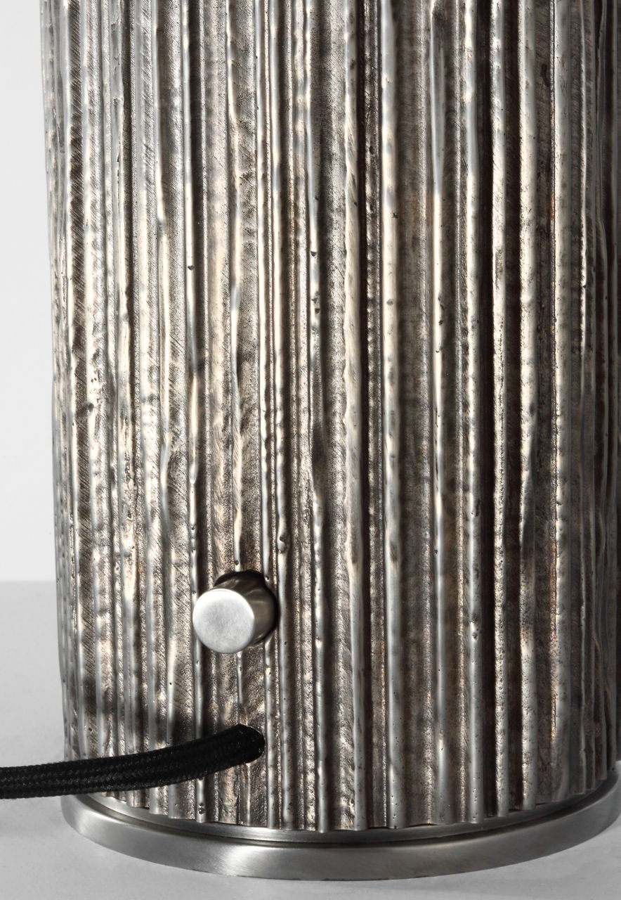 Fumar 29" Table Lamp | Ridged Graphite | BouclÃ© Shade
