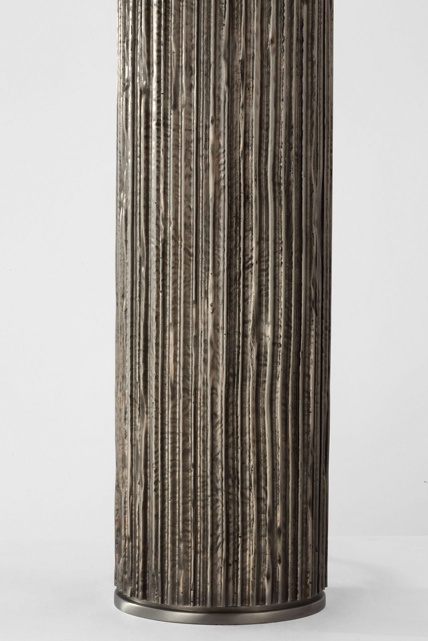 Fumar 29" Table Lamp | Ridged Graphite | BouclÃ© Shade