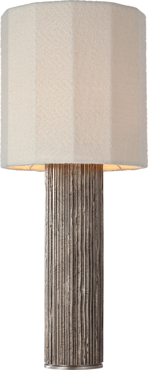 Fumar 29" Table Lamp | Ridged Graphite | BouclÃ© Shade