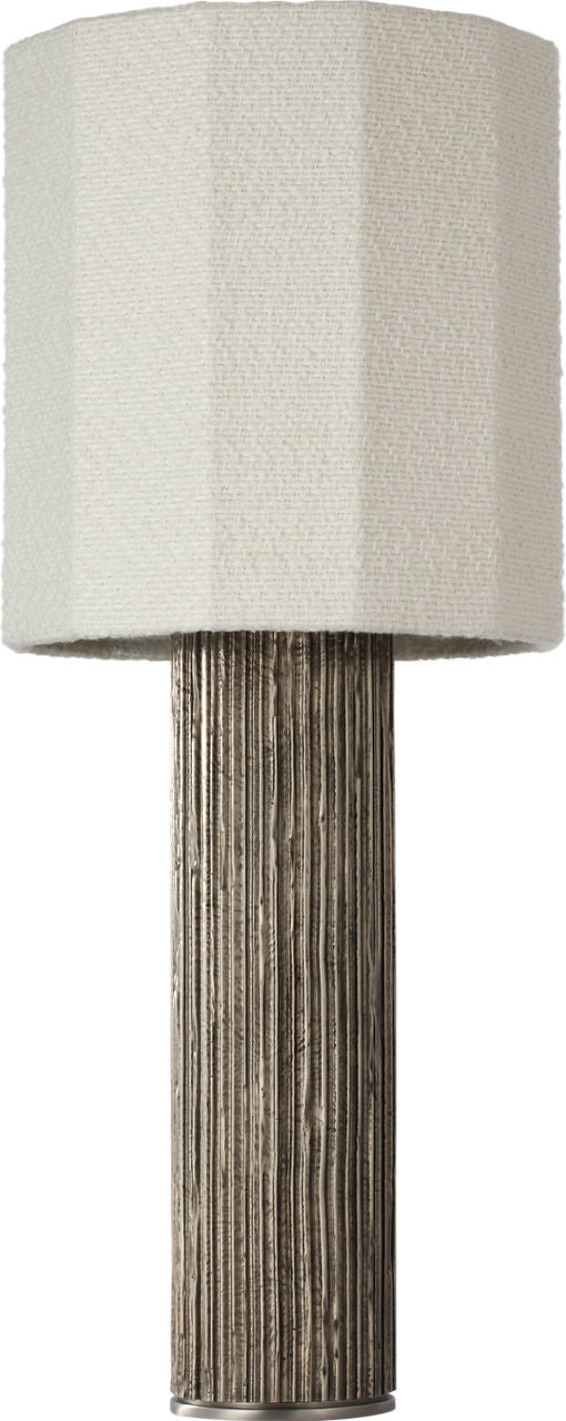 Fumar 29" Table Lamp | Ridged Graphite | BouclÃ© Shade