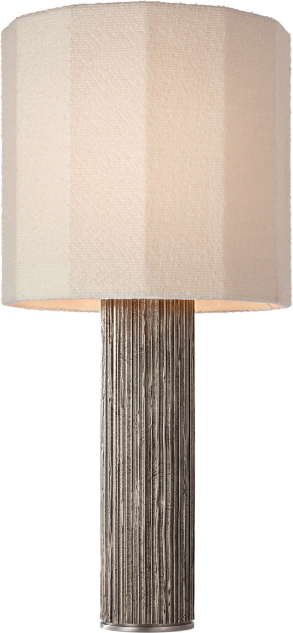 Fumar 29" Table Lamp | Ridged Graphite | BouclÃ© Shade
