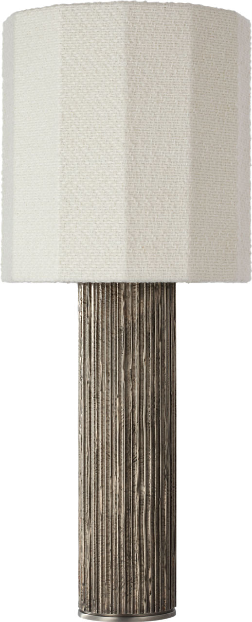 Fumar 29" Table Lamp | Ridged Graphite | BouclÃ© Shade