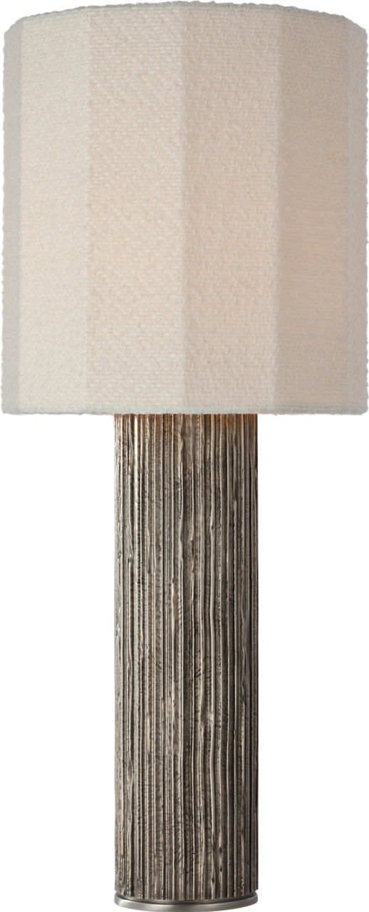 Fumar 29" Table Lamp | Ridged Graphite | BouclÃ© Shade